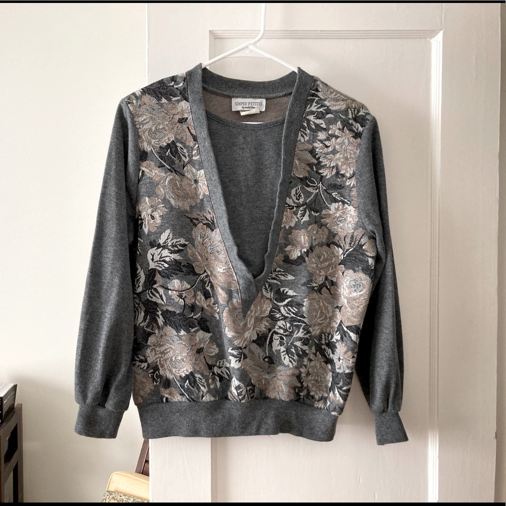 Vintage Floral Sweater